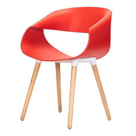 Celine Curl Ribbon Chair Red 